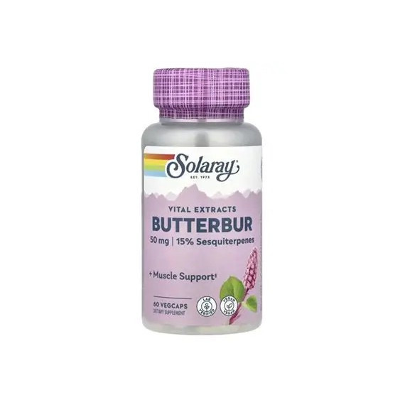 Butterbur Root  Raiz de Petasia 60 Capsulas SOLARAY