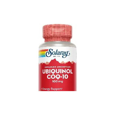 Ubiquinol COQ-10, 100MG 30 Capsulas SOLARAY