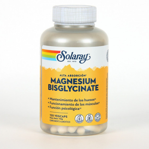 Bisciglinato de Magnesio SOLARAY 120 Capsulas