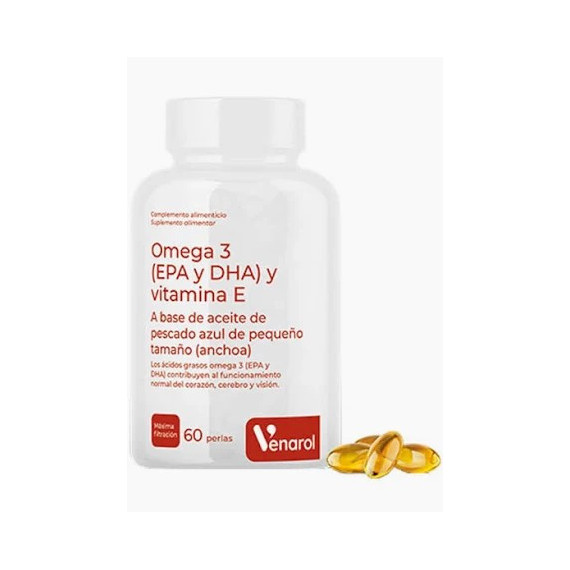 0MEGA 3 60 Perlas Venarol Herbora  100% NATURAL