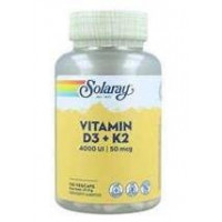 Vitamin D3 y K2 4000UI 120 Capsulas SOLARAY