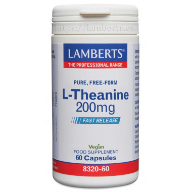 L-theanina 200MG 60 Capsulas Liberacion Rapida LAMBERTS