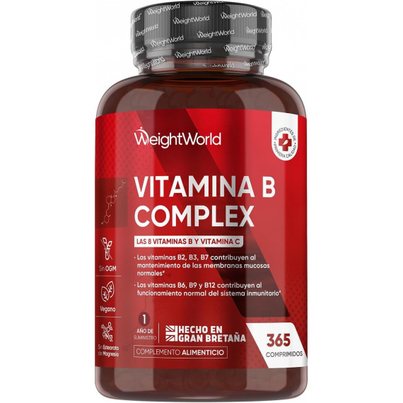 Vitamina B Complex 365 Tabletas WEIGHTWORLD