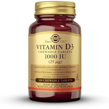 Vitamina D3 1000 Ui 100 Capsulas SOLGAR