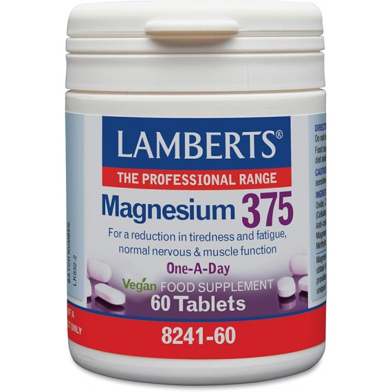 Magnesio 375 Mg 60 Tabletas LAMBERTS