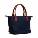 Bolso tote con bandolera tejida