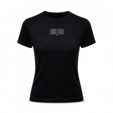 Camiseta Slim Con Estampado De La Marca