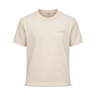 Camiseta con logo tejido