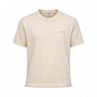 Camiseta con Logo Tejido  GUESS