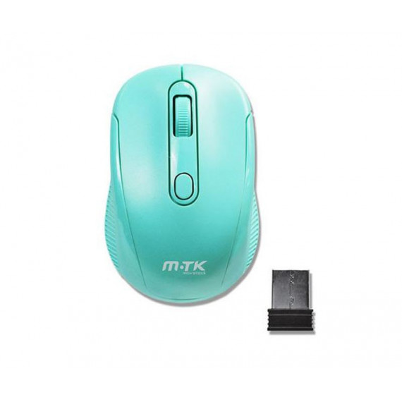 MTK RATON INALAMBRICO GT641 KRACK VERDE AGUA 2.4Ghz / 1600 Dpi