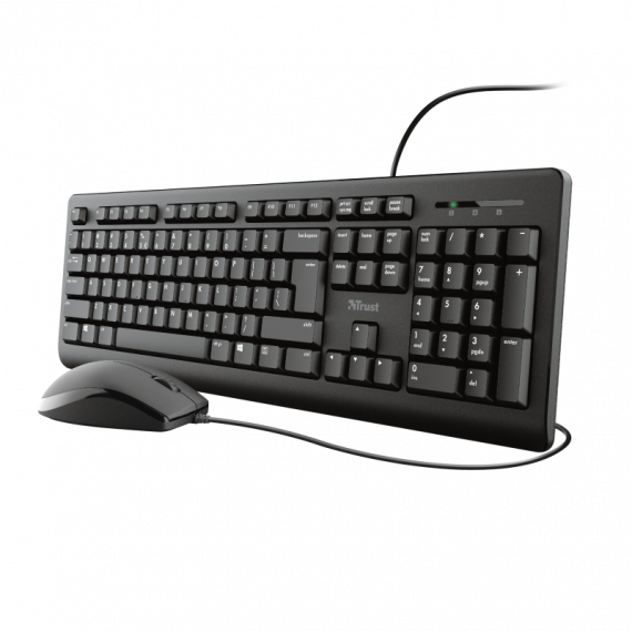 TRUST TECLADO Y RATON USB TKM-250 SILENCIOSO 1.8M