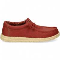 Blucher Textil Rojo  HEY DUDE