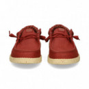 Blucher Textil Rojo  HEY DUDE