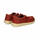 Blucher Textil Rojo  HEY DUDE