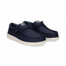 Blucher Textil Azul  HEY DUDE