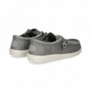 Blucher Textil Gris  HEY DUDE