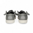 Blucher Textil Gris  HEY DUDE