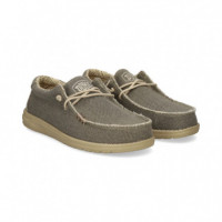 Blucher Textil Kaki  HEY DUDE