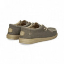 Blucher Textil Kaki  HEY DUDE