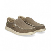 Mocasin Textil Marron  HEY DUDE