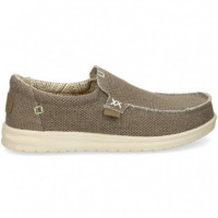 Mocasin Textil Marron  HEY DUDE