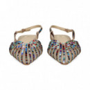 SIN TALON BEIGE CRISTALES MULTICOLOR