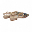 SIN TALON BEIGE CRISTALES MULTICOLOR