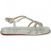 Sandalia Strass Plata  ALMA EN PENA