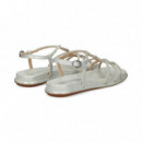 SANDALIA STRASS PLATA