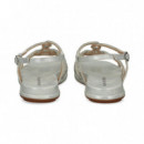 SANDALIA STRASS PLATA