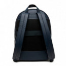 Mochila texturizada con bolsillo de solapa