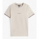 TOMMY HILFIGER - TOMMY LOGO TIPPED TEE - ACG - F|MW0MW32584/ACG
