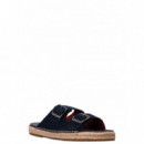 TOMMY HILFIGER - Flex Jutte Hilfiger Suede Sandal - DW5 - F|FM0FM05503/DW5