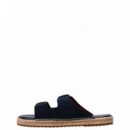 TOMMY HILFIGER - Flex Jutte Hilfiger Suede Sandal - DW5 - F|FM0FM05503/DW5