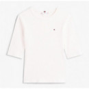 TOMMY HILFIGER - SLIM 5X2 RIB C-NK 1/2 SLV - YA8 - F|WW0WW47308/YA8