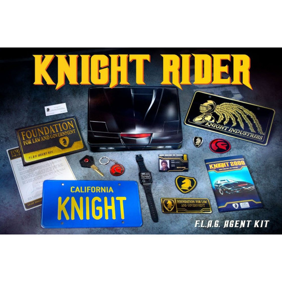 Kit coleccionista Knight Rider F.L.A.G Agente El Coche fantastico