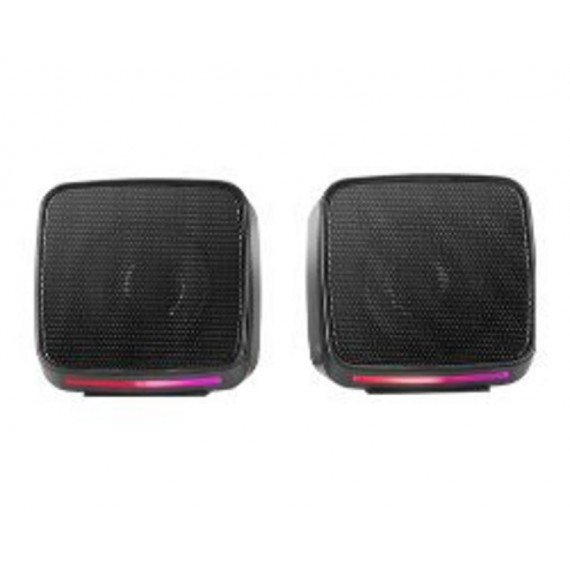 Altavoces Mars Gaming 10W RGB 3.5mm/USB Negros (MSPRO)