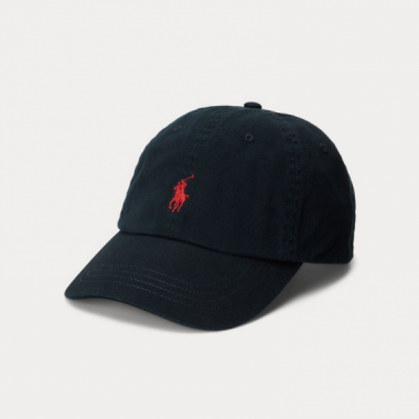 Gorra Polo Ralph Lauren negra logo rojo