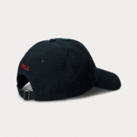 Gorra Polo Ralph Lauren negra logo rojo