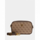 Neceser Guess Milano estampado 4G beige-marrón