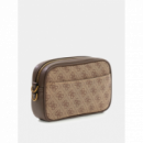 Neceser Guess Milano estampado 4G beige-marrón