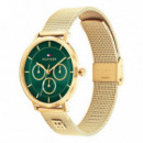 RELOJ TEA DORADO E/VERDE