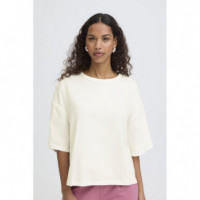 Camisetas Mujer Camiseta ICHI Palmer Cloud Dancer