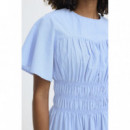 Vestidos Vestido ICHI Gwenda Blue / White Check