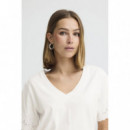 Camiseta ICHI Mimmie Cloud Dancer