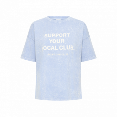 Camisetas Camiseta ICHI Nomandy Powder Blue / Cloud Dancer