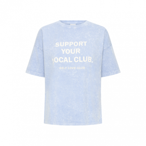 Camisetas Camiseta ICHI Nomandy Powder Blue / Cloud Dancer