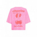 Camiseta ICHI Ihnica Wild Orchid Fiery Red