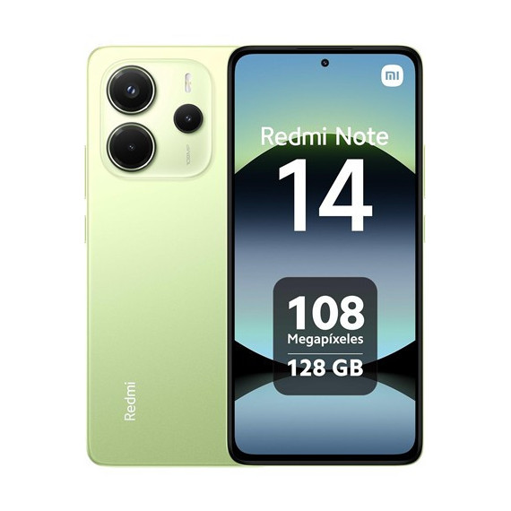 XIAOMI Telefono Movil Redmi Note 14 128Gb/6GB Ram/ 6.67"/108Mp+8Mp+2Mp+13Mp Verde Lima