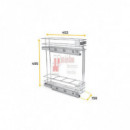 Botellero Supra Cromo 20 Cm Con Freno Para Frente